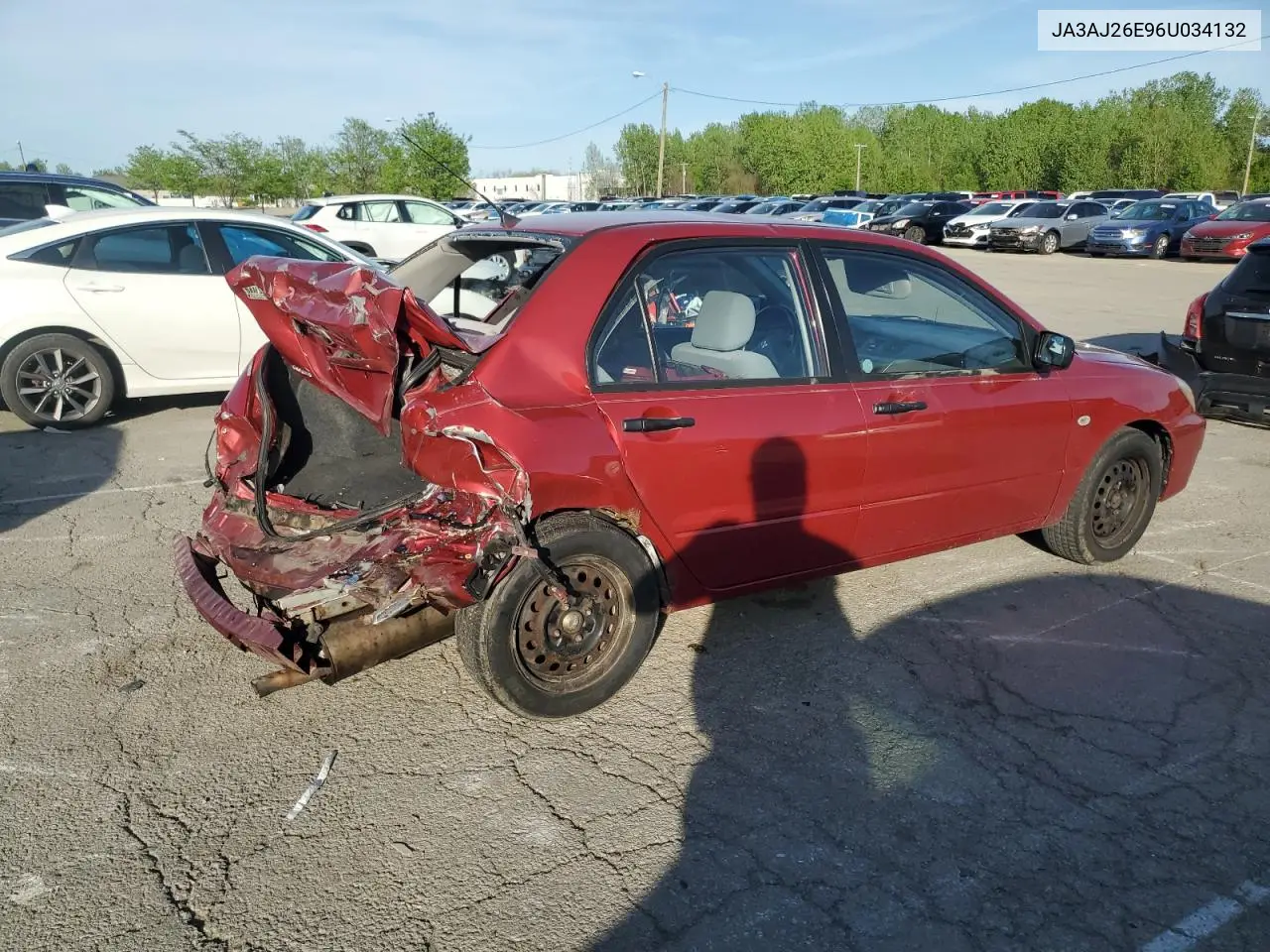 2006 Mitsubishi Lancer Es VIN: JA3AJ26E96U034132 Lot: 53722855