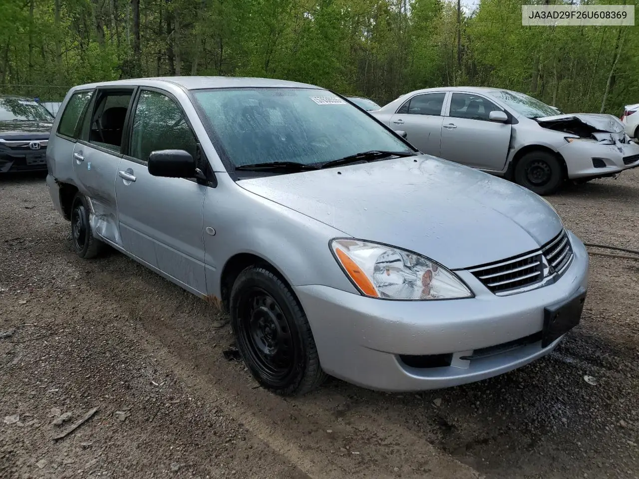 2006 Mitsubishi Lancer Sportback Ls VIN: JA3AD29F26U608369 Lot: 57638555