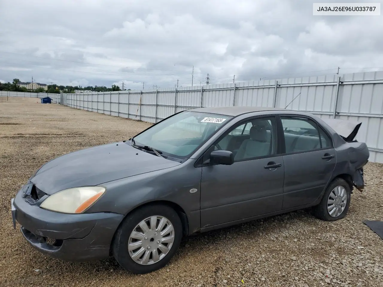 2006 Mitsubishi Lancer Es VIN: JA3AJ26E96U033787 Lot: 61417165