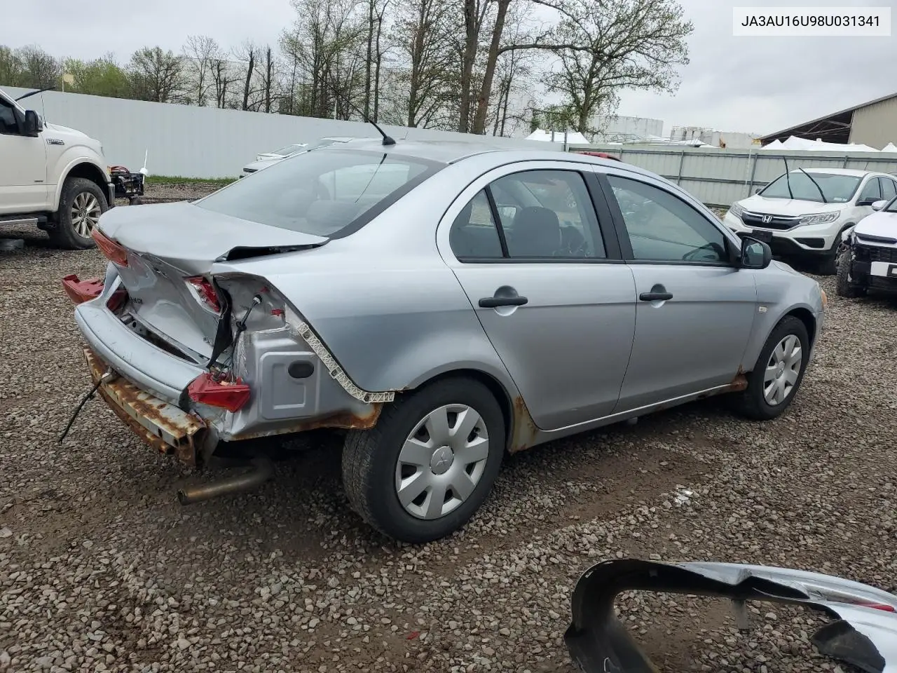 2008 Mitsubishi Lancer De VIN: JA3AU16U98U031341 Lot: 56306825