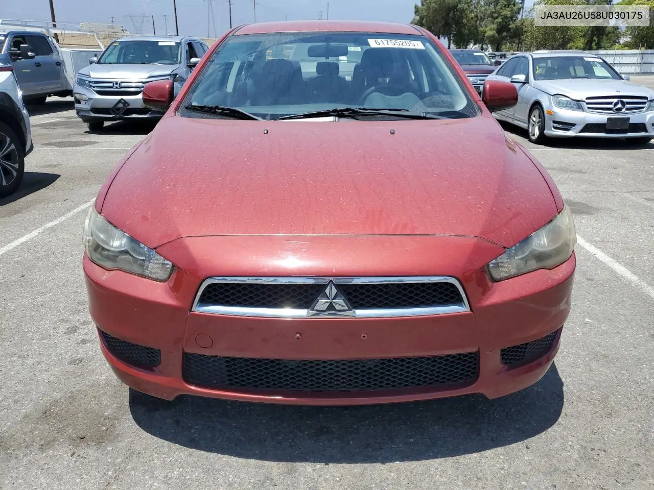 2008 Mitsubishi Lancer Es VIN: JA3AU26U58U030175 Lot: 61755205
