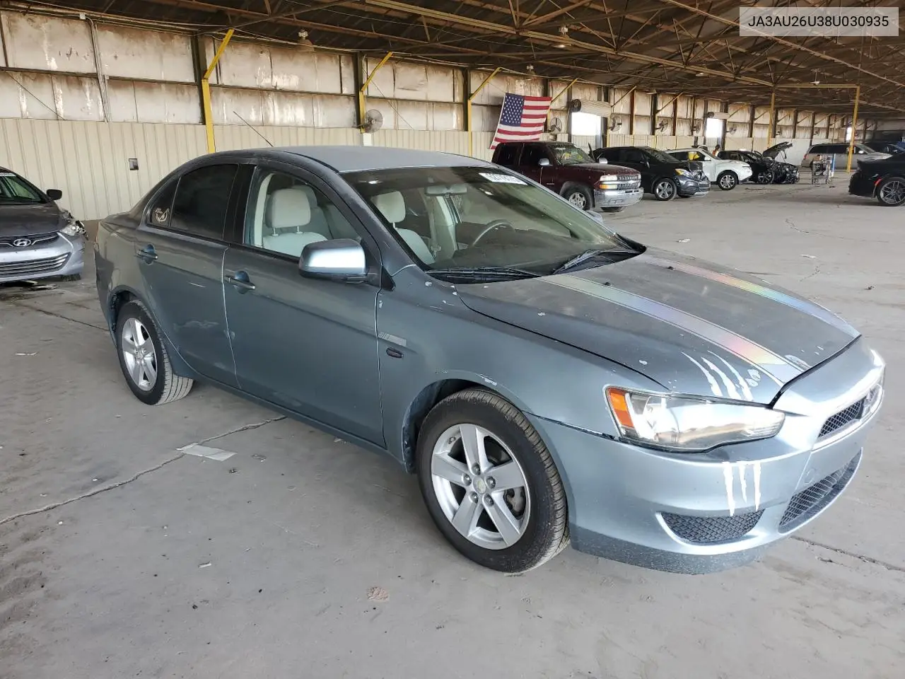 2008 Mitsubishi Lancer Es VIN: JA3AU26U38U030935 Lot: 62779175