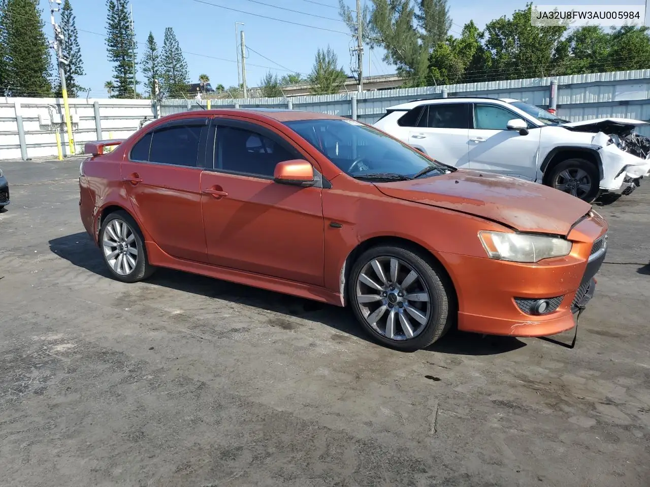 2010 Mitsubishi Lancer Gts VIN: JA32U8FW3AU005984 Lot: 52610025