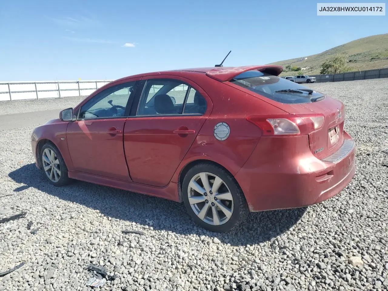 2012 Mitsubishi Lancer Gt VIN: JA32X8HWXCU014172 Lot: 58199495