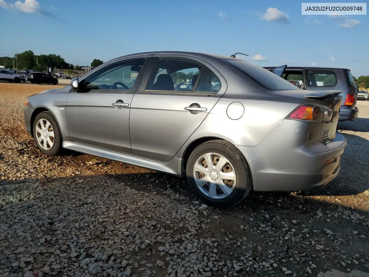 2012 Mitsubishi Lancer Es/Es Sport VIN: JA32U2FU2CU009748 Lot: 62682745