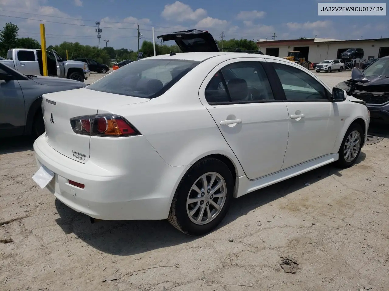 2012 Mitsubishi Lancer Se VIN: JA32V2FW9CU017439 Lot: 63783535