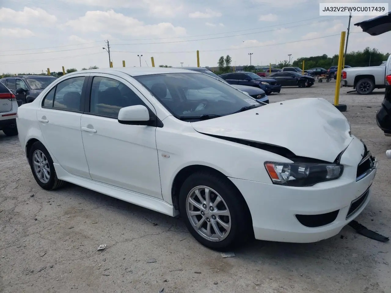 2012 Mitsubishi Lancer Se VIN: JA32V2FW9CU017439 Lot: 63783535