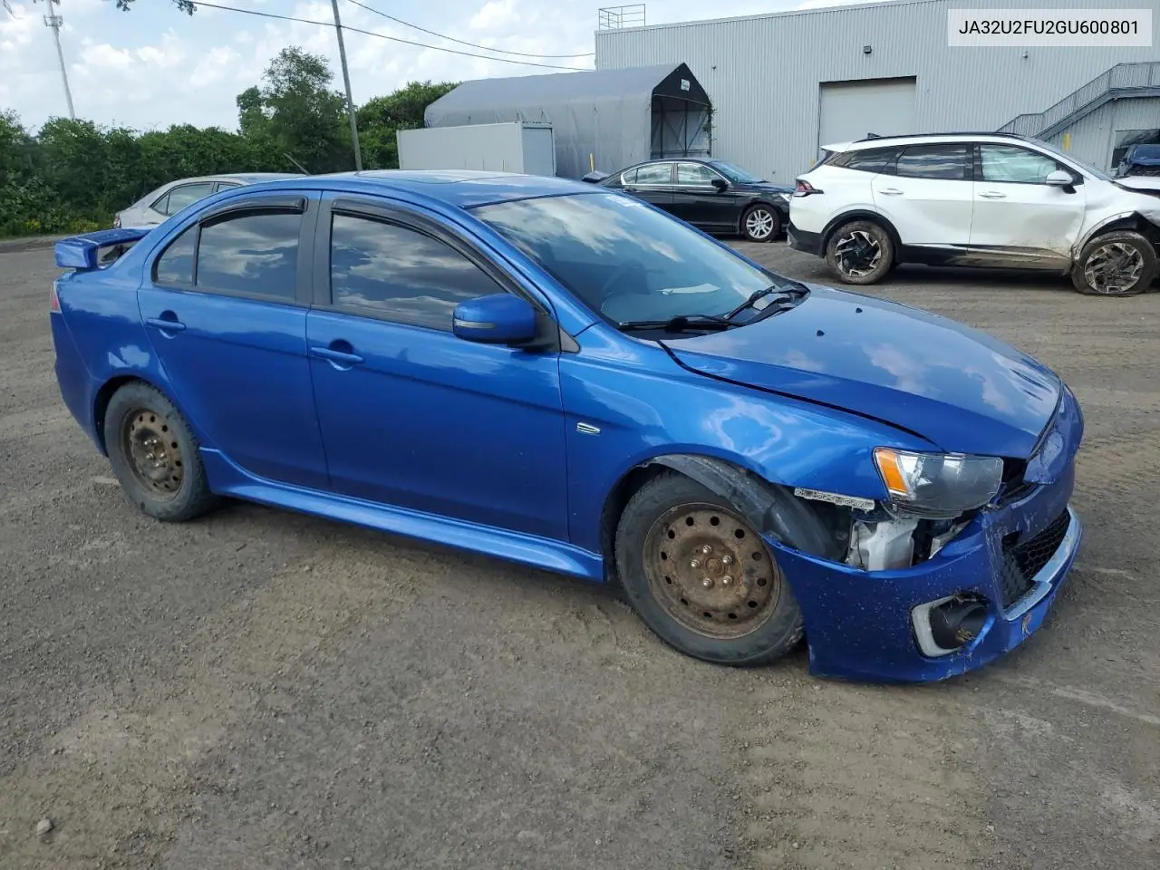 2016 Mitsubishi Lancer Es VIN: JA32U2FU2GU600801 Lot: 62075355