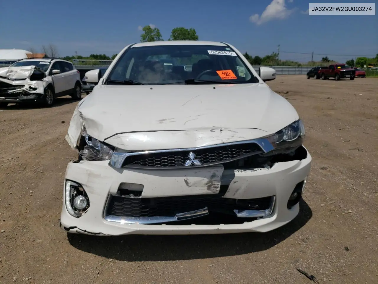 2016 Mitsubishi Lancer Es VIN: JA32V2FW2GU003274 Lot: 62503975