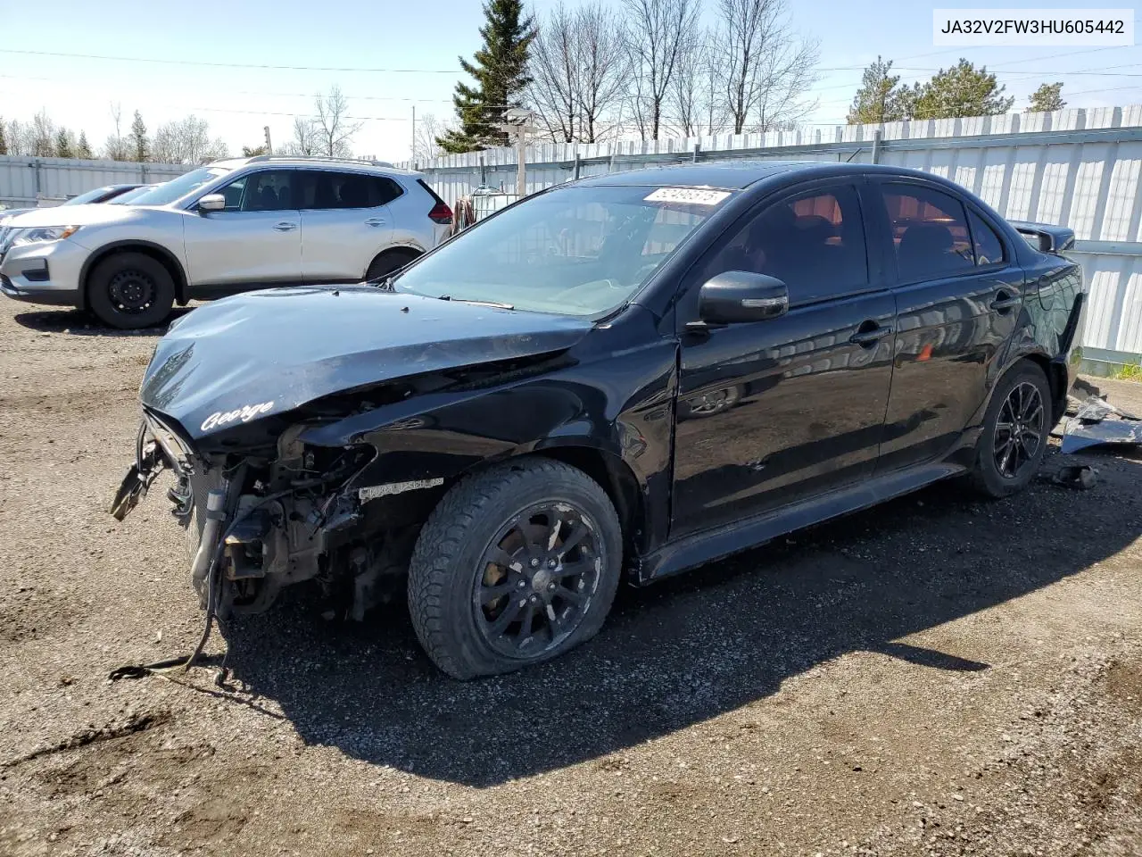 2017 Mitsubishi Lancer Es VIN: JA32V2FW3HU605442 Lot: 52496515