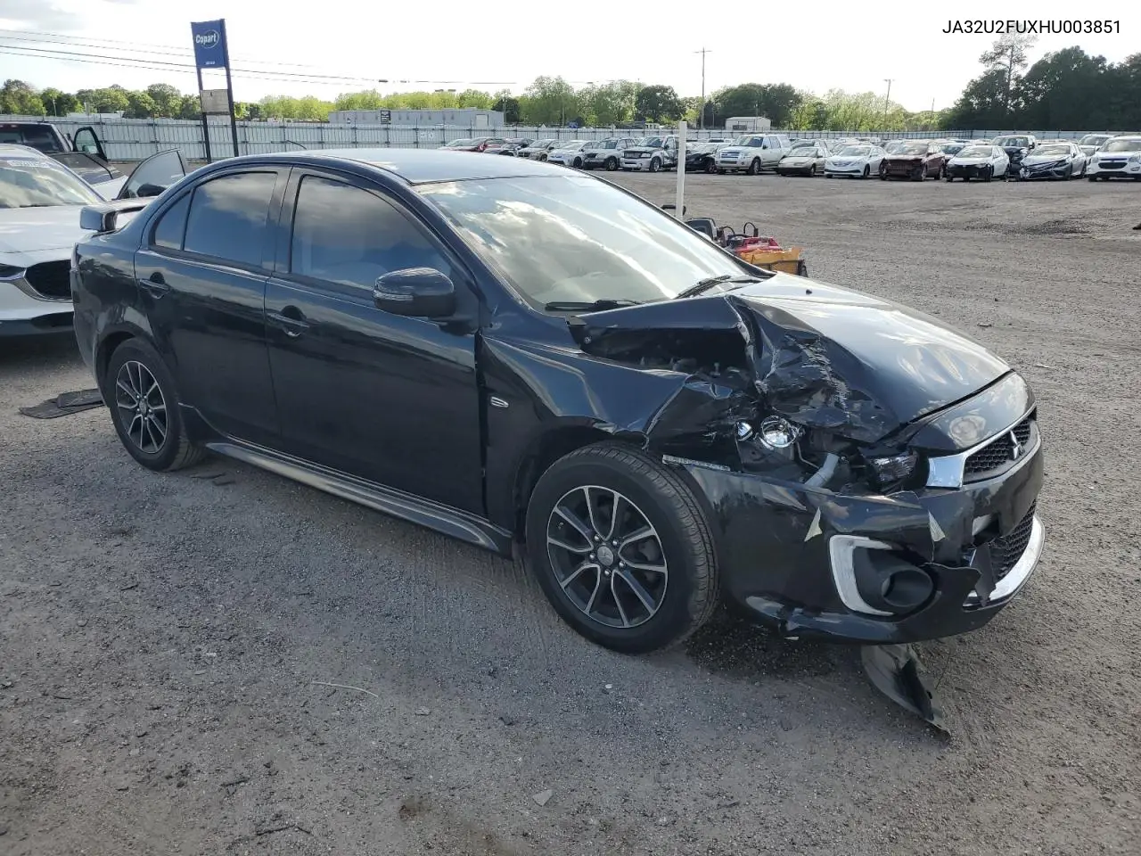 2017 Mitsubishi Lancer Es VIN: JA32U2FUXHU003851 Lot: 53871425
