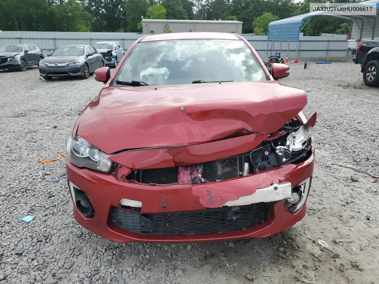 2017 Mitsubishi Lancer Es VIN: JA32U2FU6HU006617 Lot: 53949365
