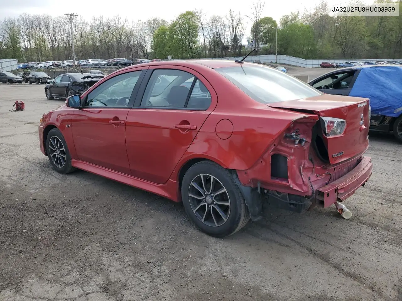 2017 Mitsubishi Lancer Es VIN: JA32U2FU8HU003959 Lot: 54561025