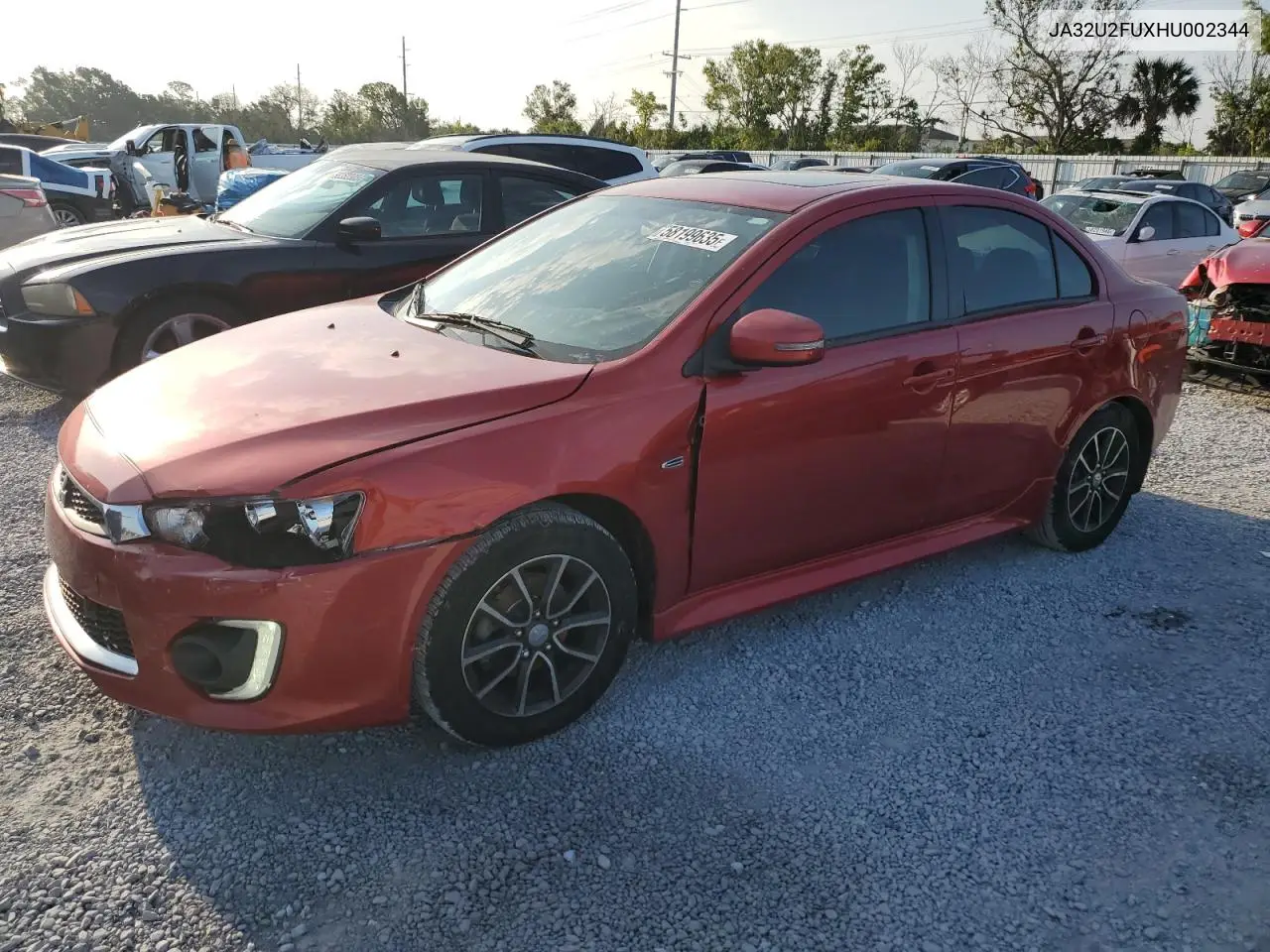 2017 Mitsubishi Lancer Es VIN: JA32U2FUXHU002344 Lot: 58199635
