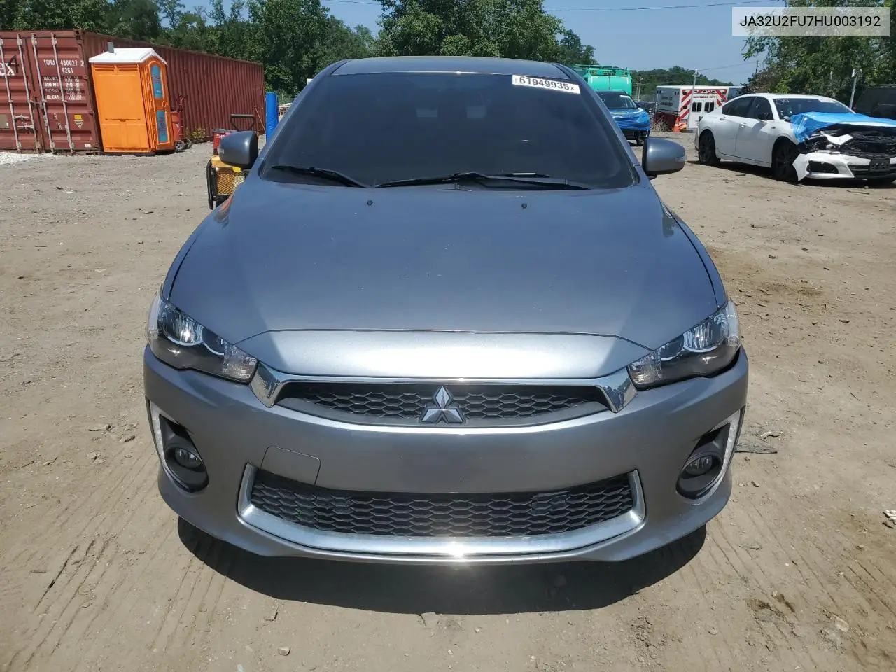 2017 Mitsubishi Lancer Es VIN: JA32U2FU7HU003192 Lot: 61949935