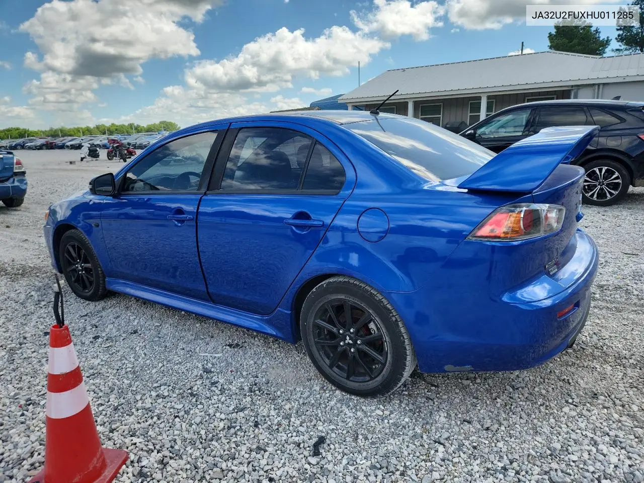 2017 Mitsubishi Lancer Es VIN: JA32U2FUXHU011285 Lot: 62506165