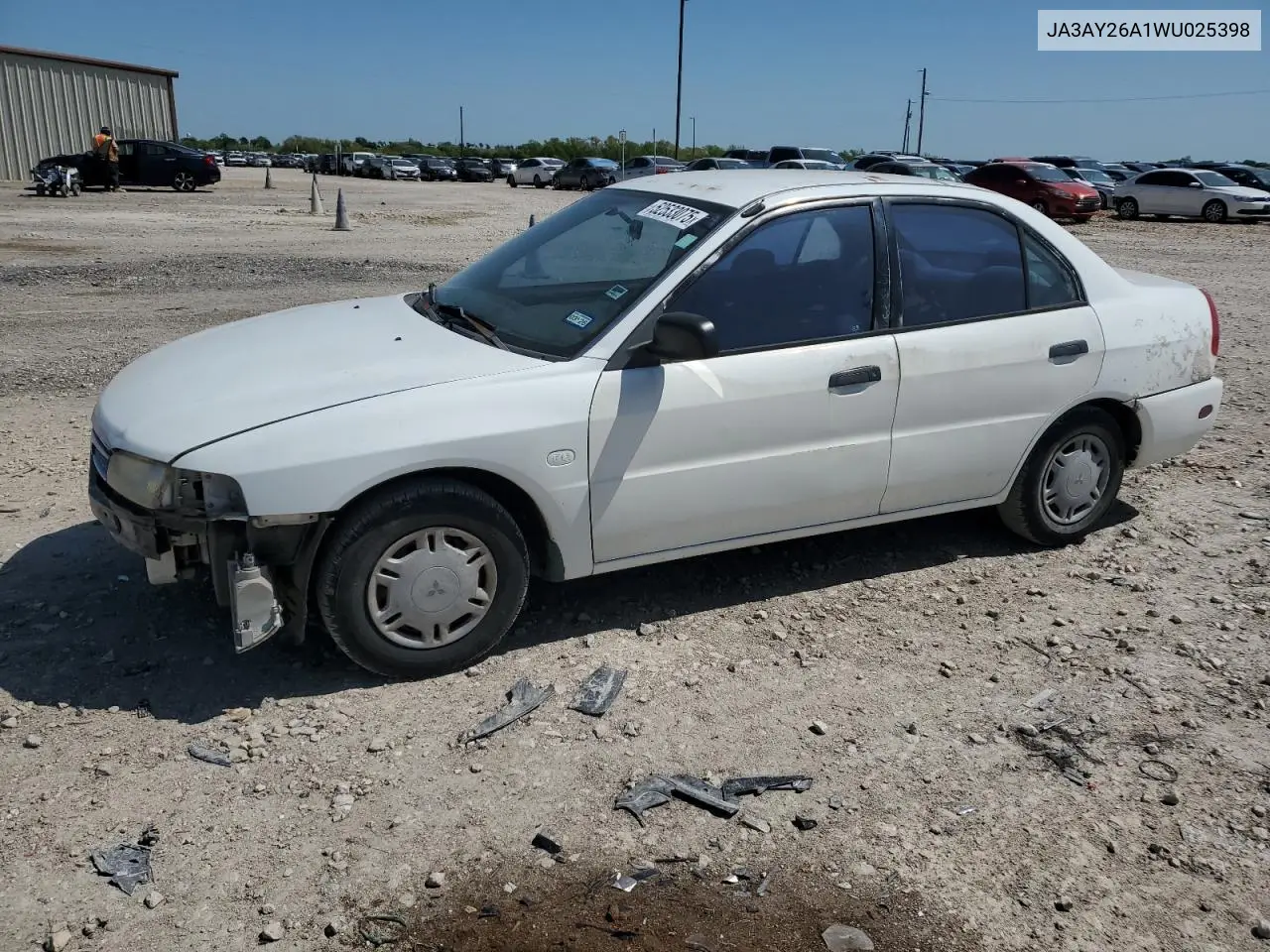 1998 Mitsubishi Mirage De VIN: JA3AY26A1WU025398 Lot: 52533075
