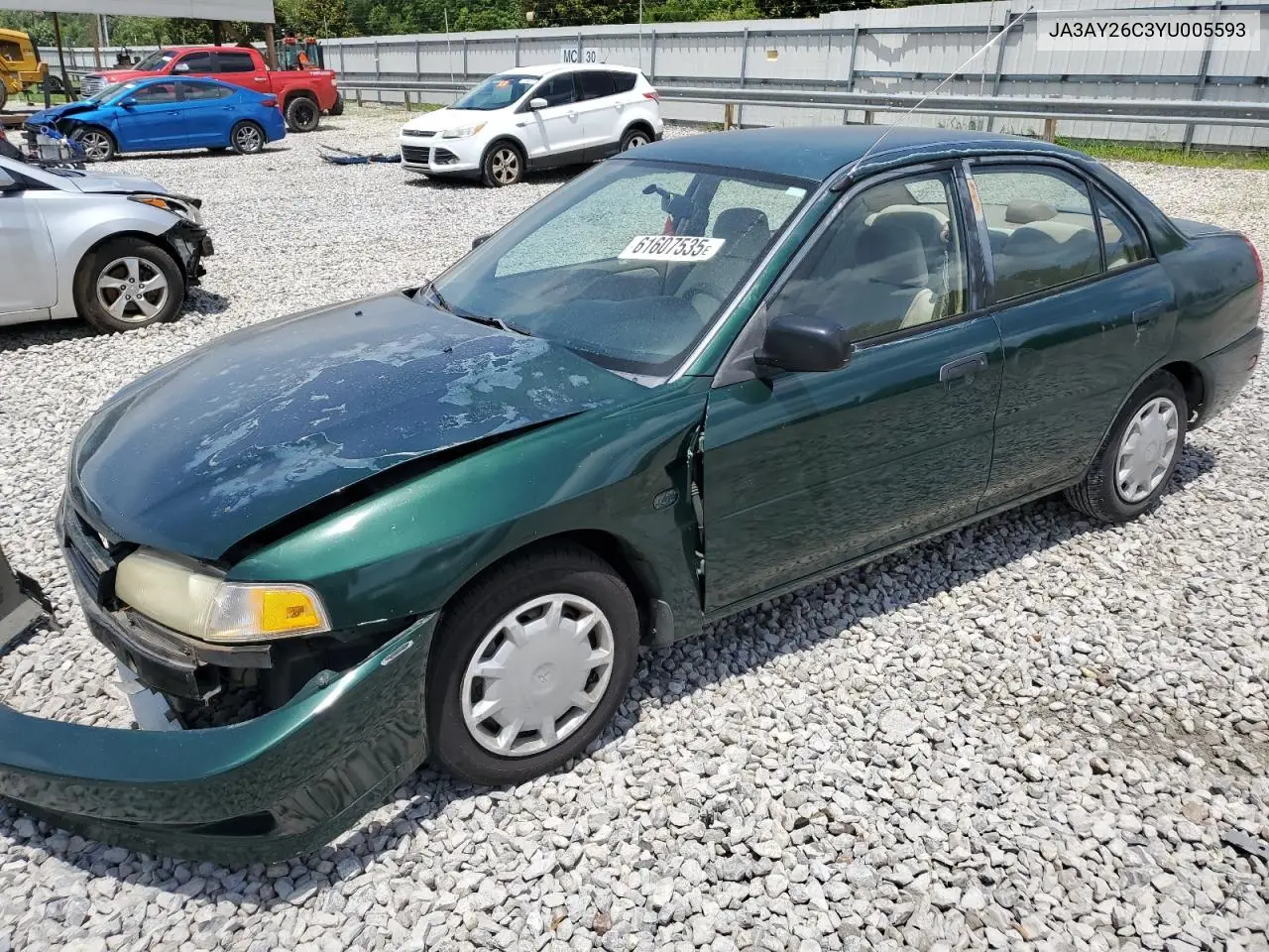 2000 Mitsubishi Mirage De VIN: JA3AY26C3YU005593 Lot: 61607535