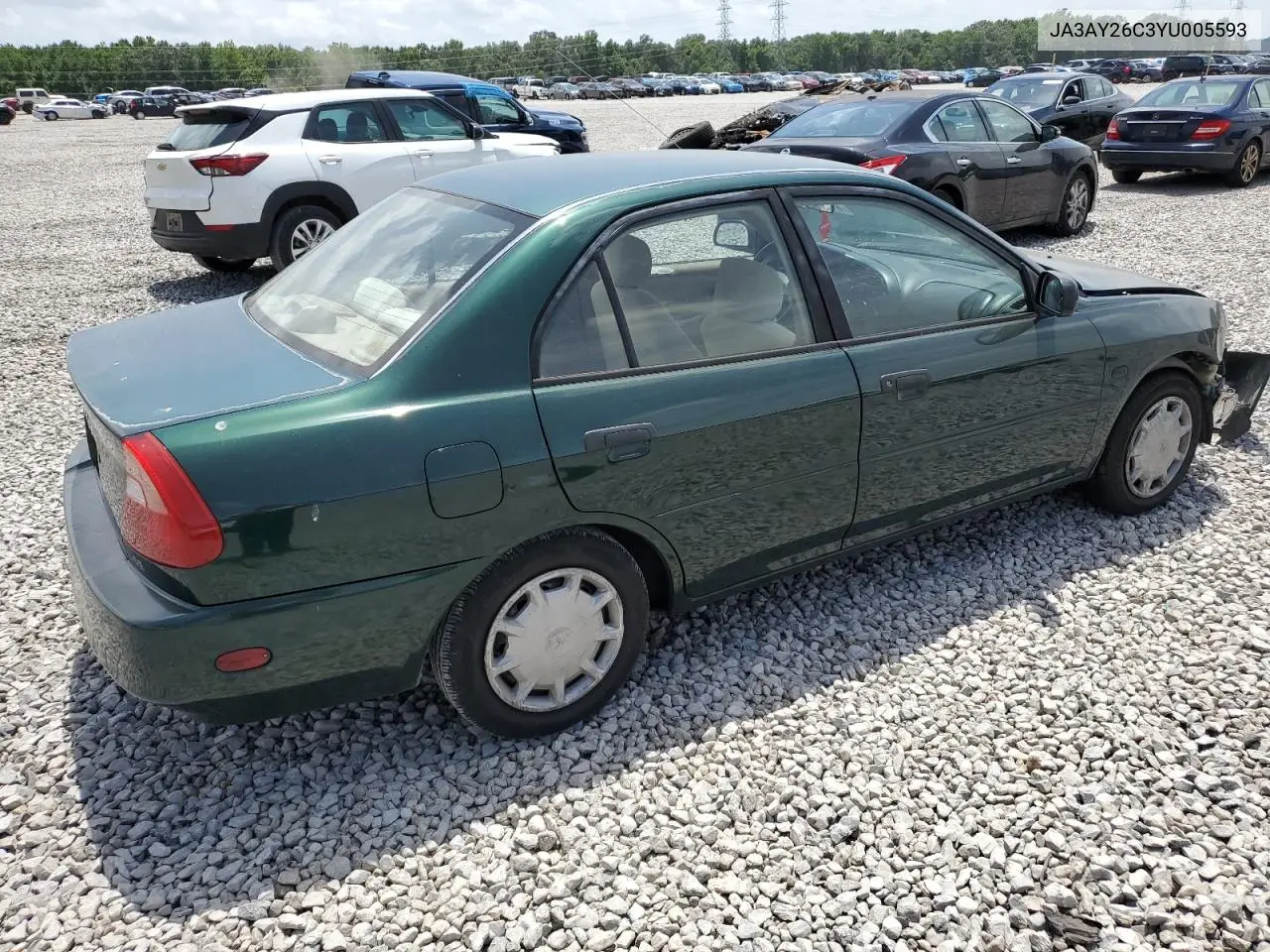 2000 Mitsubishi Mirage De VIN: JA3AY26C3YU005593 Lot: 61607535