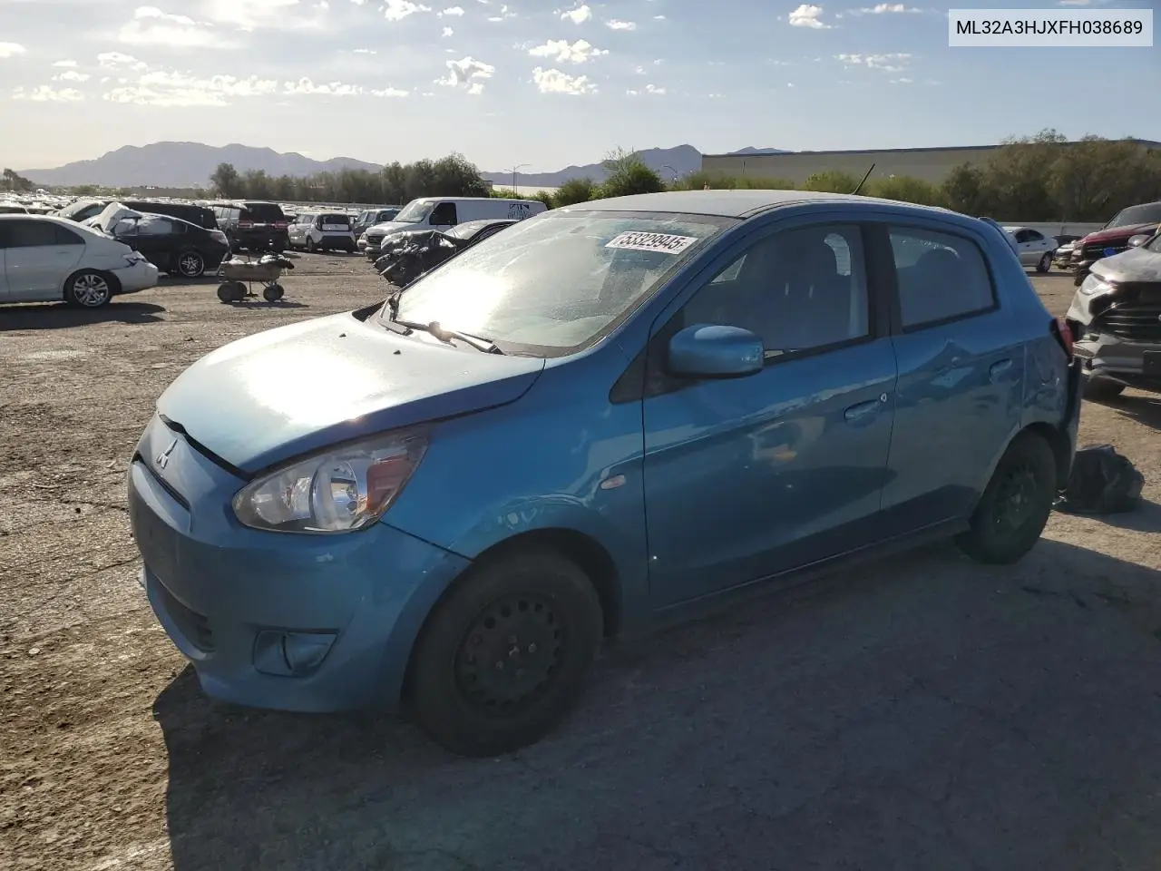 2015 Mitsubishi Mirage De VIN: ML32A3HJXFH038689 Lot: 53329945