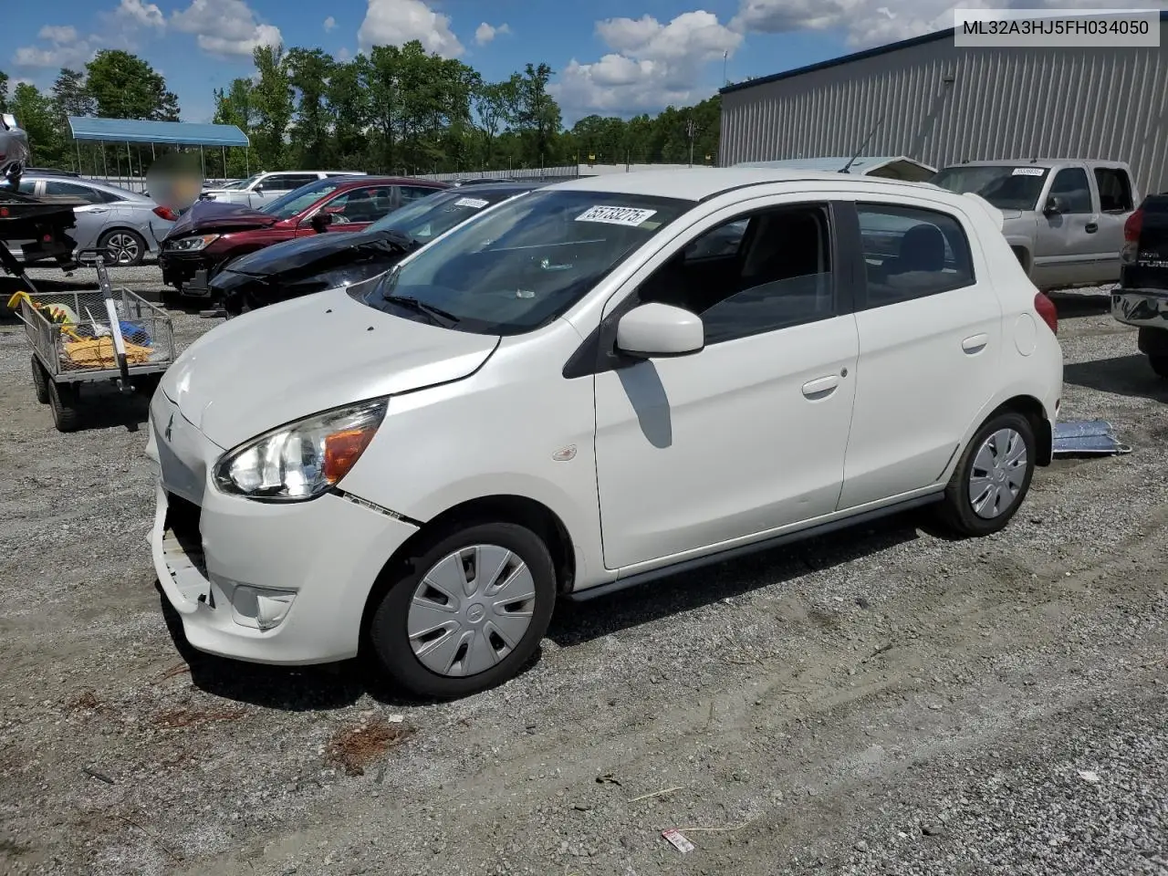 2015 Mitsubishi Mirage De VIN: ML32A3HJ5FH034050 Lot: 55733275