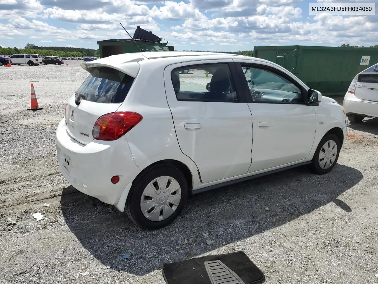2015 Mitsubishi Mirage De VIN: ML32A3HJ5FH034050 Lot: 55733275
