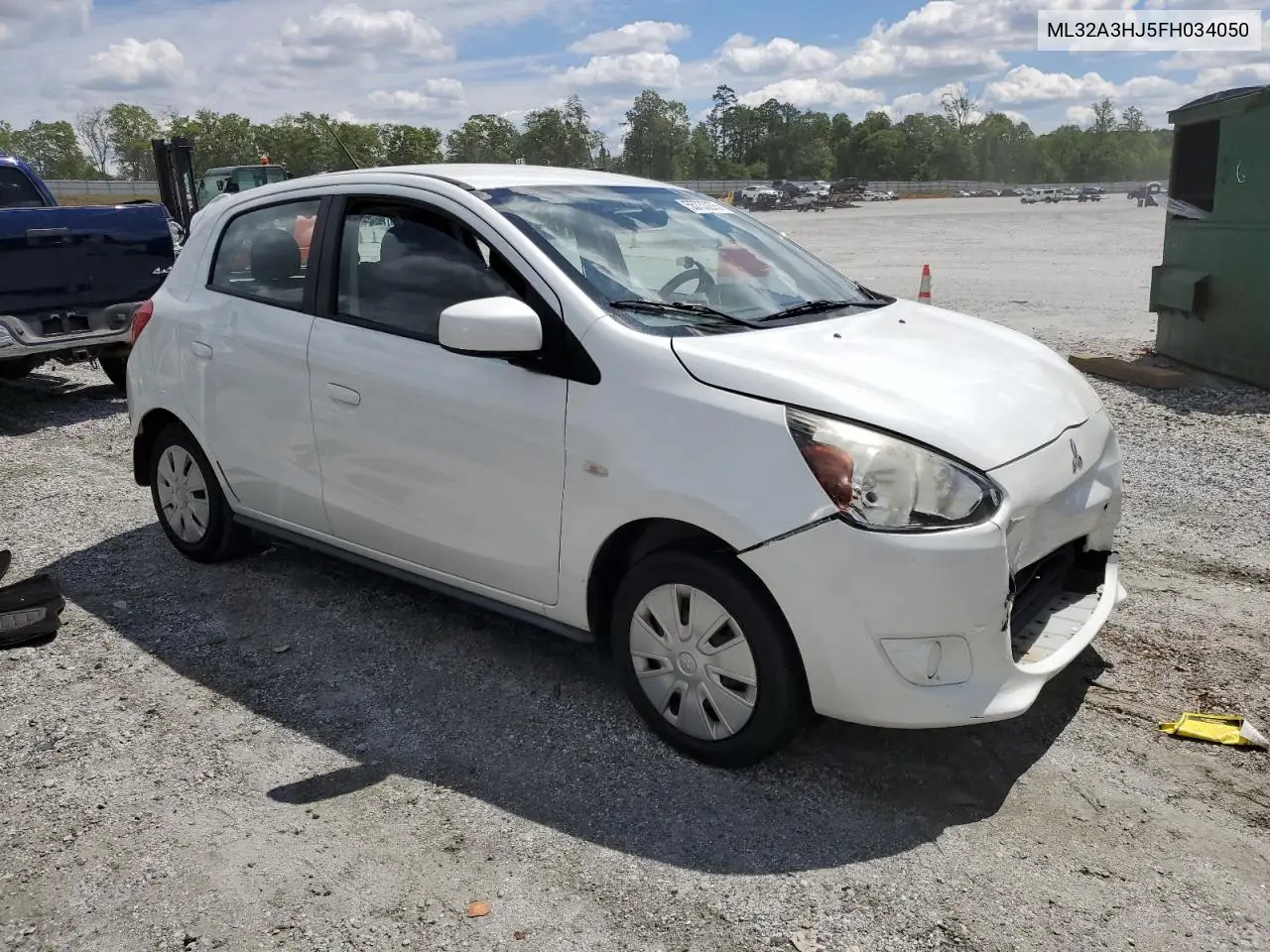 2015 Mitsubishi Mirage De VIN: ML32A3HJ5FH034050 Lot: 55733275