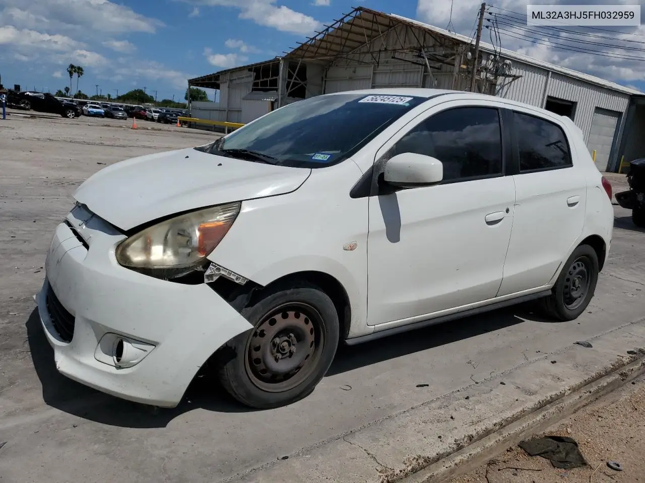 2015 Mitsubishi Mirage De VIN: ML32A3HJ5FH032959 Lot: 56245125