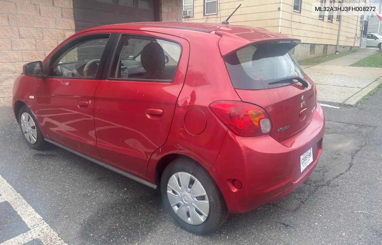 2015 Mitsubishi Mirage De VIN: ML32A3HJ3FH008272 Lot: 62955915