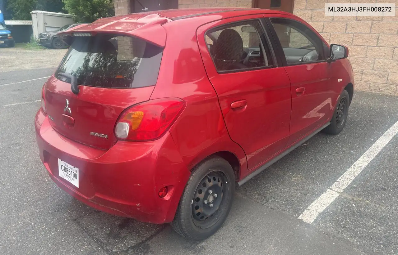 2015 Mitsubishi Mirage De VIN: ML32A3HJ3FH008272 Lot: 62955915