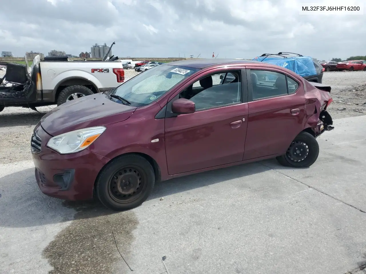 2017 Mitsubishi Mirage G4 Es VIN: ML32F3FJ6HHF16200 Lot: 52040275