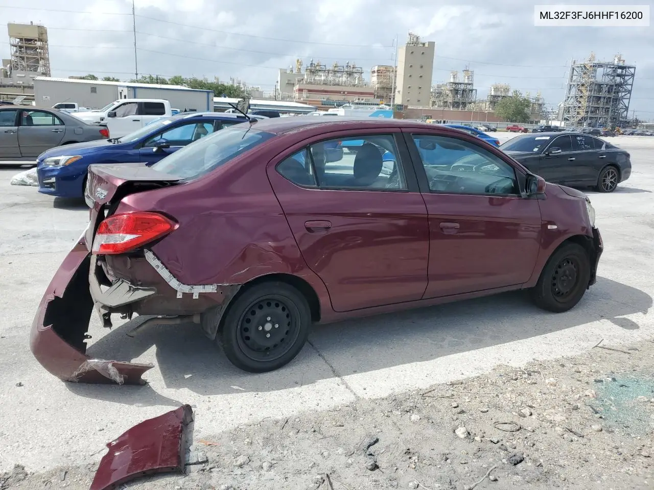2017 Mitsubishi Mirage G4 Es VIN: ML32F3FJ6HHF16200 Lot: 52040275