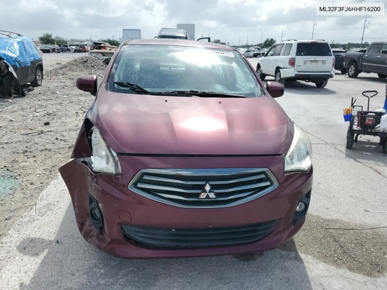 2017 Mitsubishi Mirage G4 Es VIN: ML32F3FJ6HHF16200 Lot: 52040275