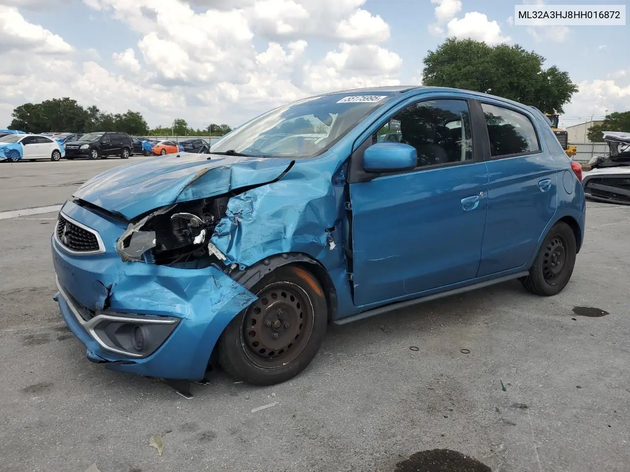 2017 Mitsubishi Mirage Es VIN: ML32A3HJ8HH016872 Lot: 55175995