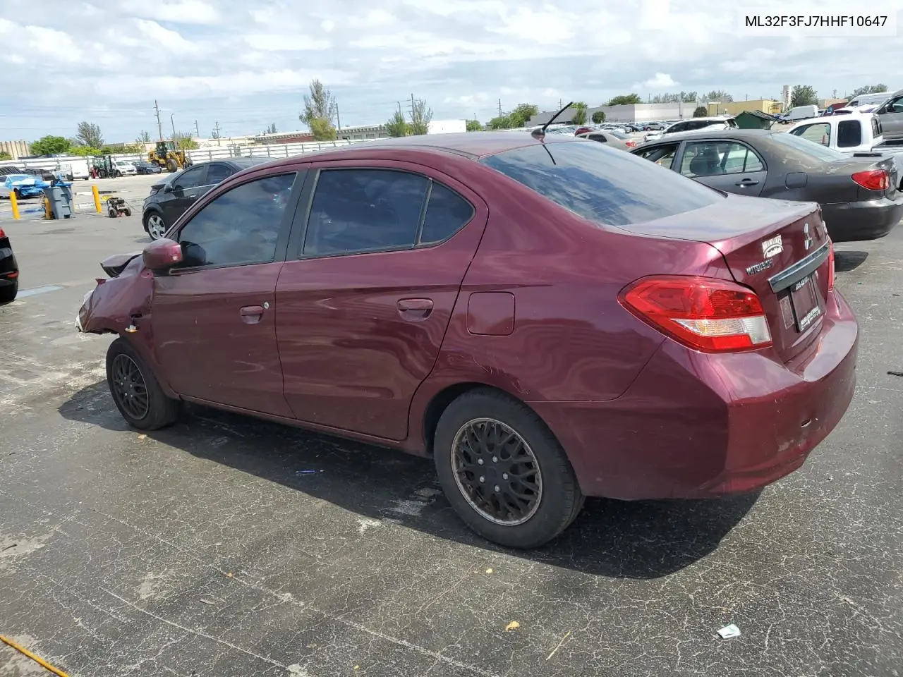 2017 Mitsubishi Mirage G4 Es VIN: ML32F3FJ7HHF10647 Lot: 56459695
