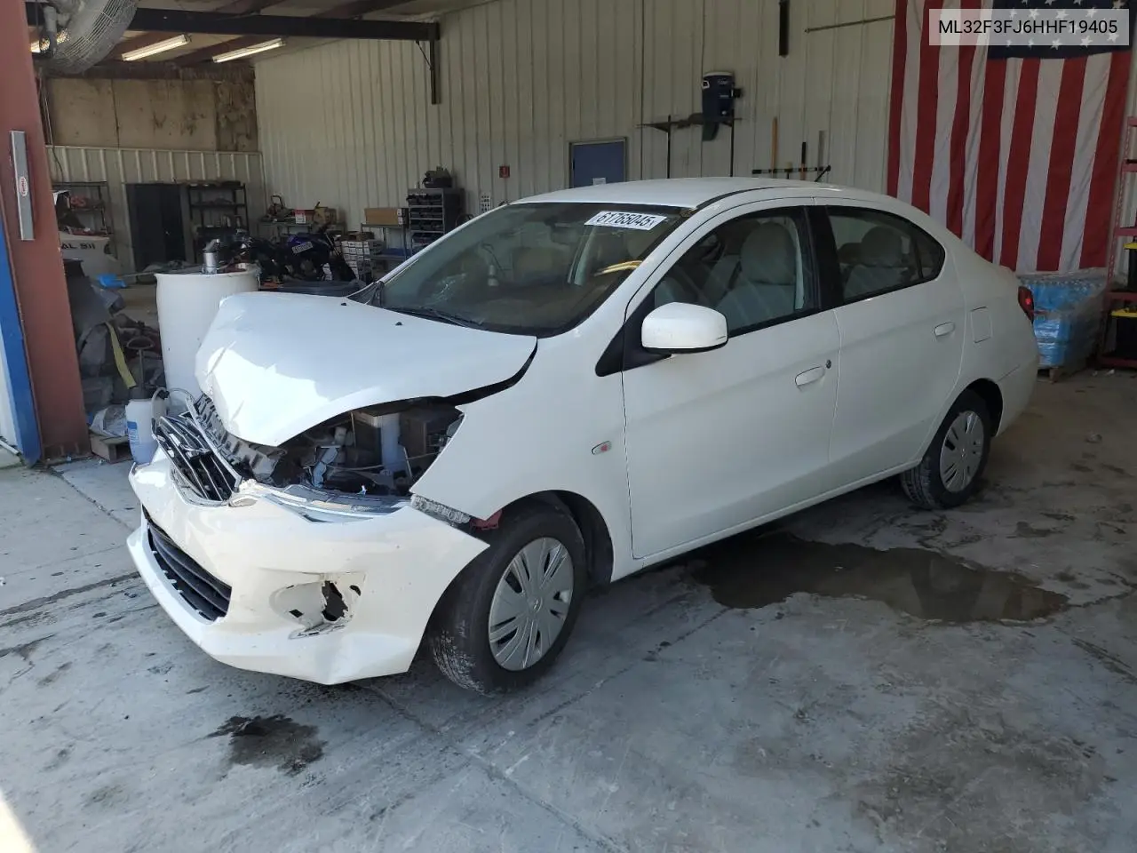 2017 Mitsubishi Mirage G4 Es VIN: ML32F3FJ6HHF19405 Lot: 61765045