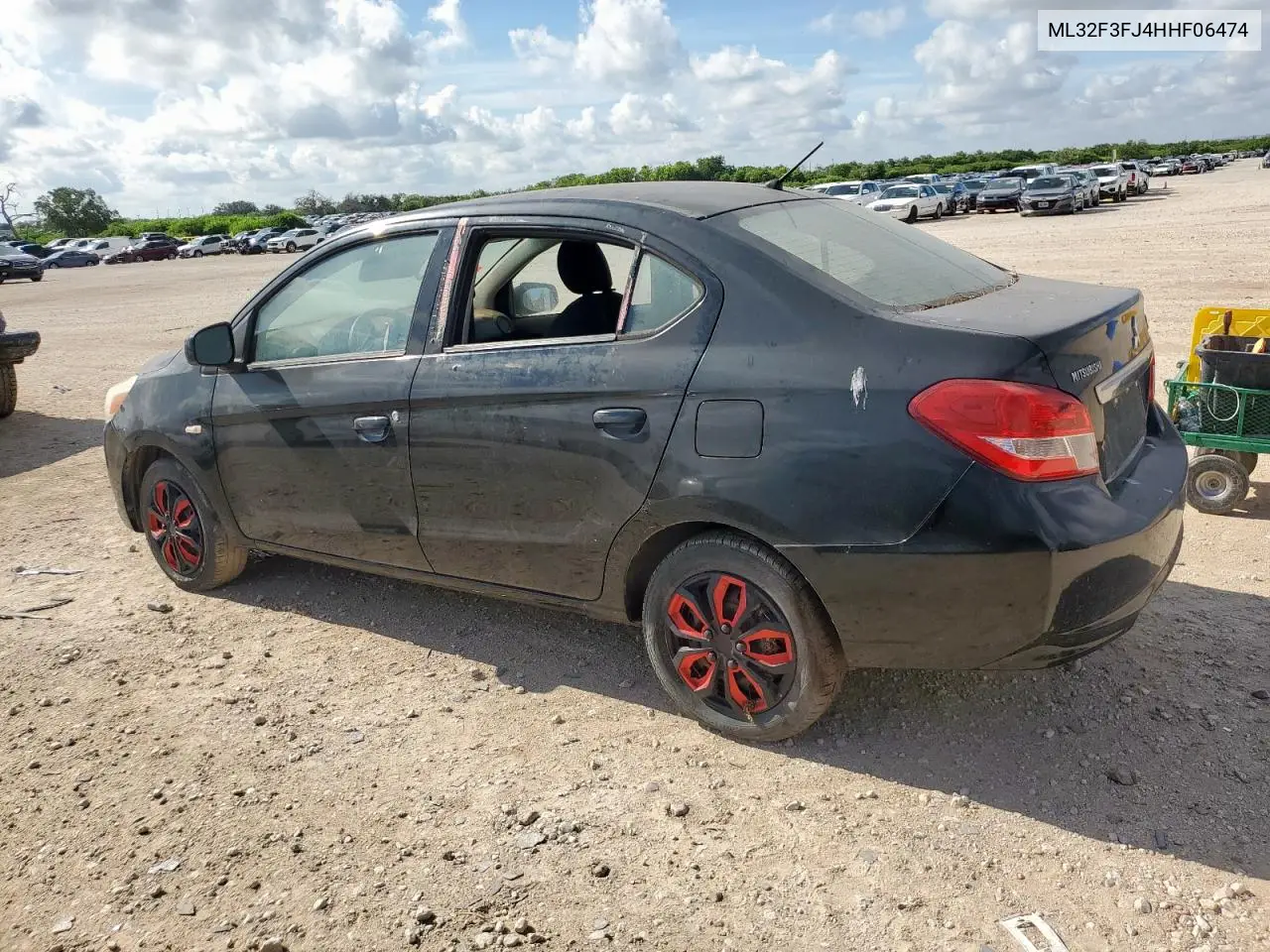 2017 Mitsubishi Mirage G4 Es VIN: ML32F3FJ4HHF06474 Lot: 62329605