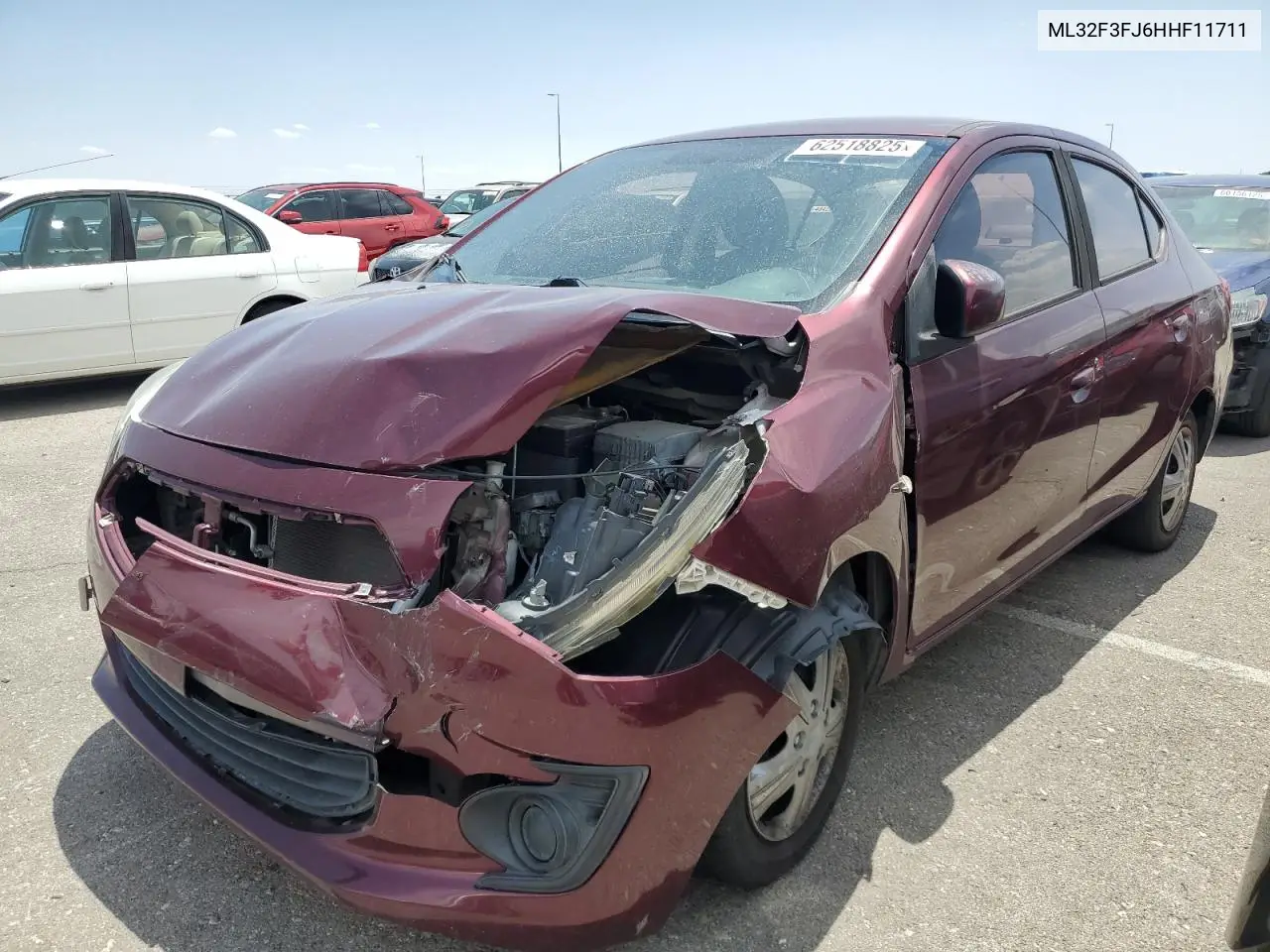 2017 Mitsubishi Mirage G4 Es VIN: ML32F3FJ6HHF11711 Lot: 62518825