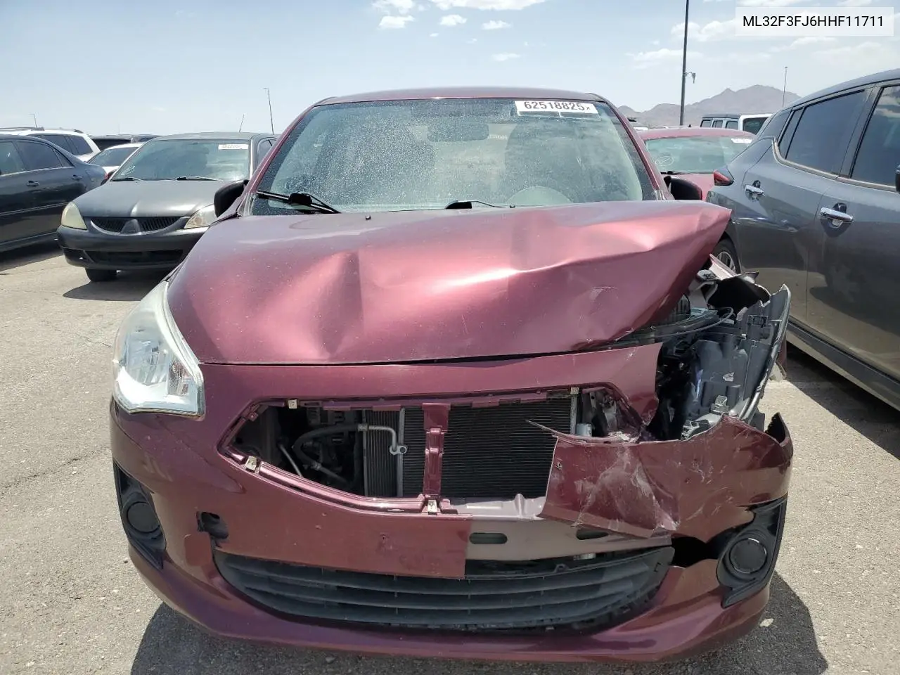 2017 Mitsubishi Mirage G4 Es VIN: ML32F3FJ6HHF11711 Lot: 62518825