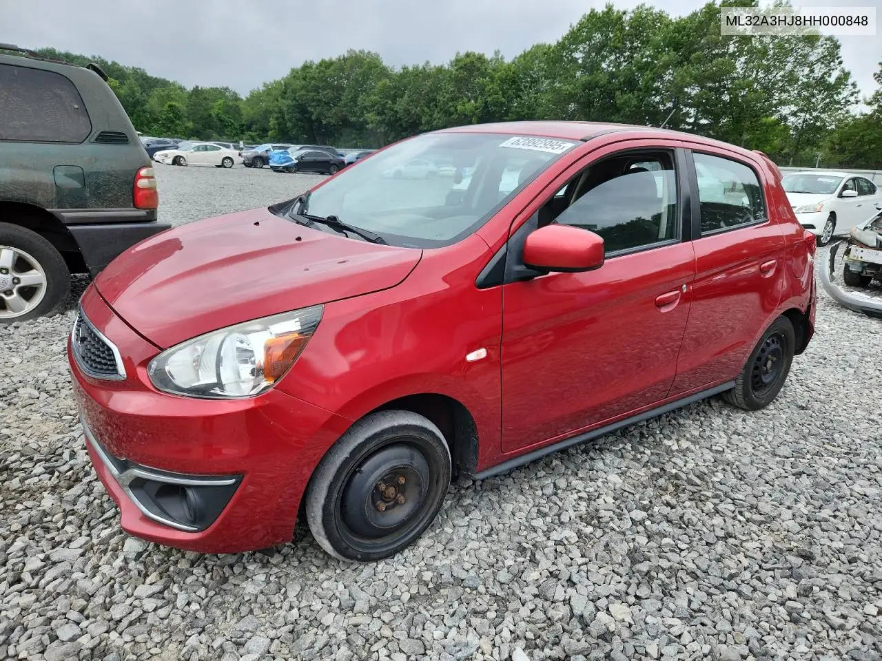 2017 Mitsubishi Mirage Es VIN: ML32A3HJ8HH000848 Lot: 62892995