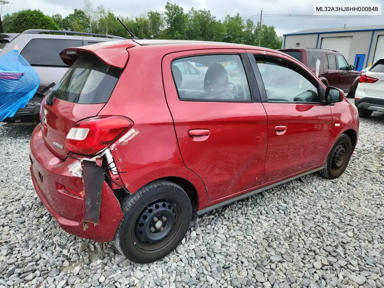 2017 Mitsubishi Mirage Es VIN: ML32A3HJ8HH000848 Lot: 62892995