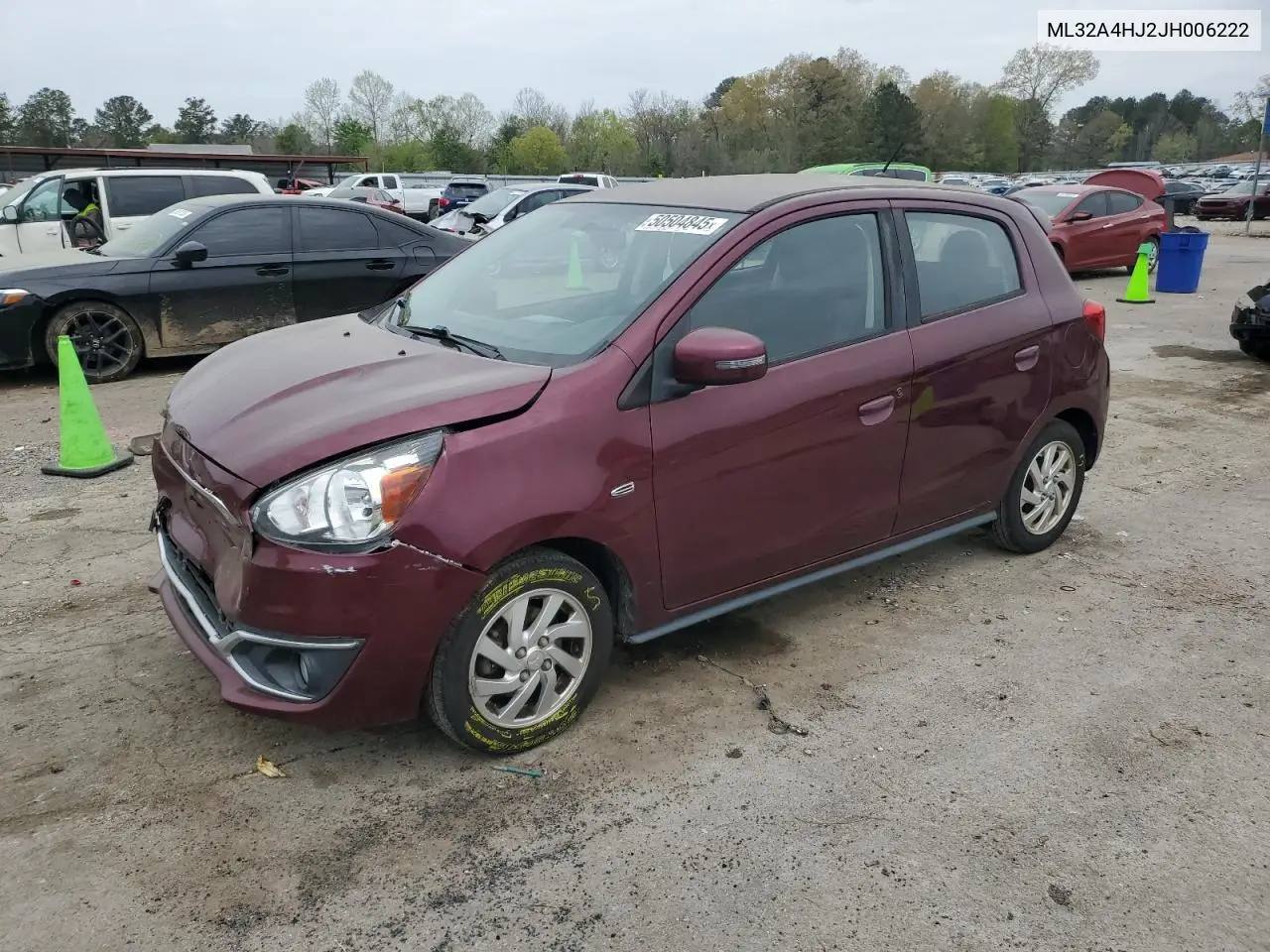 2018 Mitsubishi Mirage Se VIN: ML32A4HJ2JH006222 Lot: 50504845