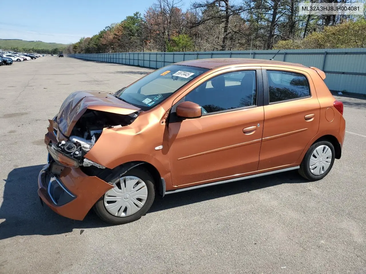 2018 Mitsubishi Mirage Es VIN: ML32A3HJ8JH004081 Lot: 55670445