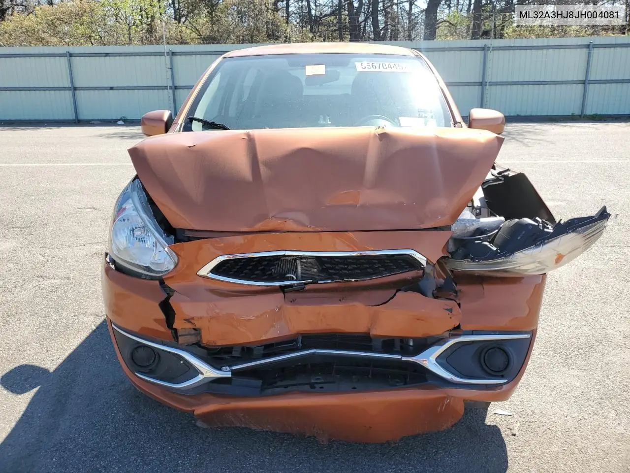 2018 Mitsubishi Mirage Es VIN: ML32A3HJ8JH004081 Lot: 55670445