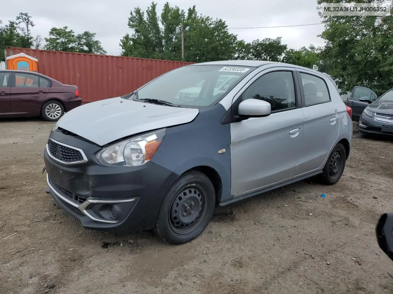 2018 Mitsubishi Mirage Es VIN: ML32A3HJ1JH006352 Lot: 62330335