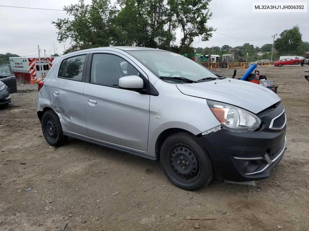 2018 Mitsubishi Mirage Es VIN: ML32A3HJ1JH006352 Lot: 62330335