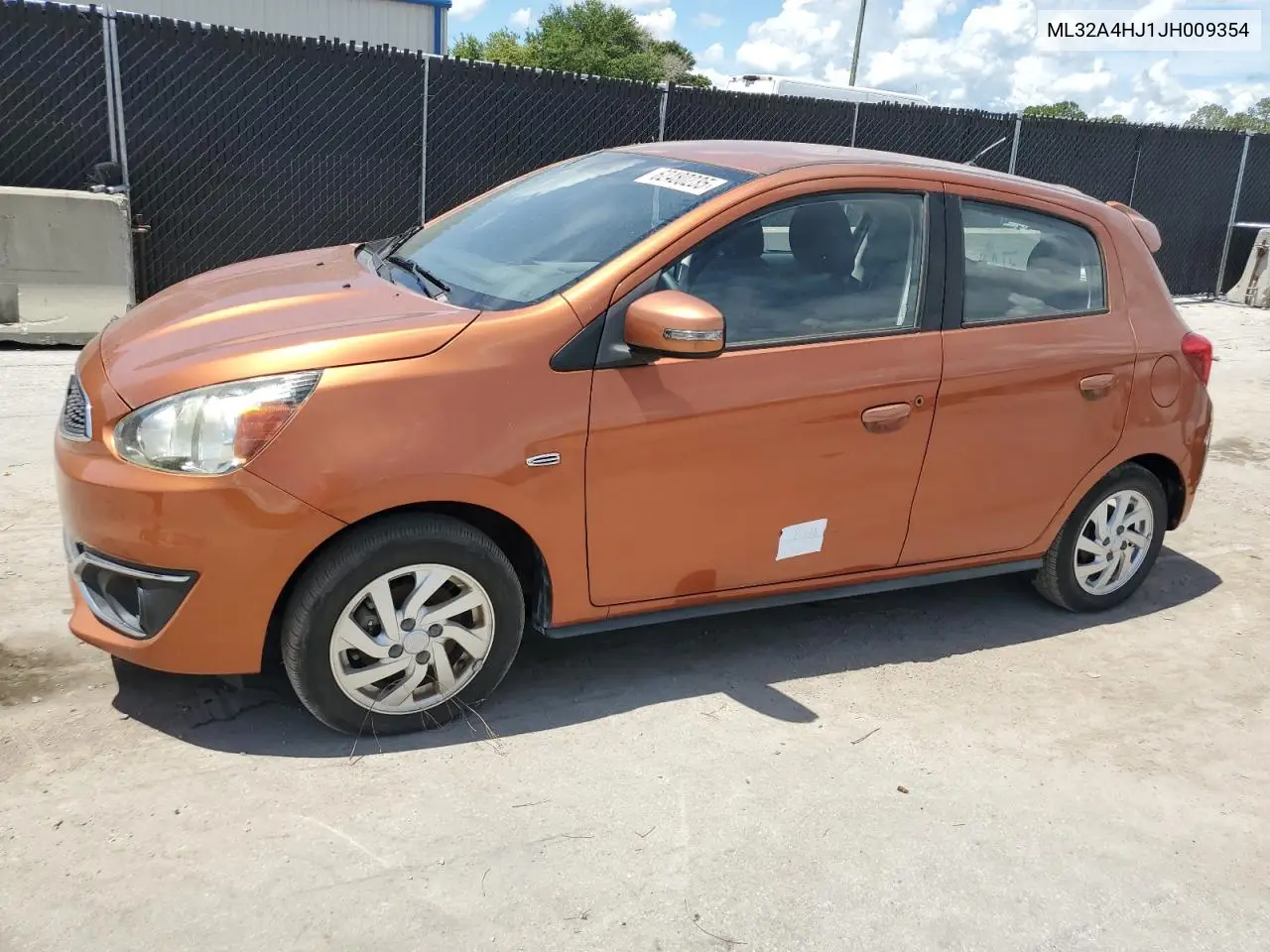 2018 Mitsubishi Mirage Se VIN: ML32A4HJ1JH009354 Lot: 62480235