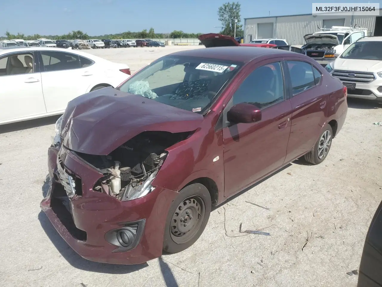 2018 Mitsubishi Mirage G4 Es VIN: ML32F3FJ0JHF15064 Lot: 62560215