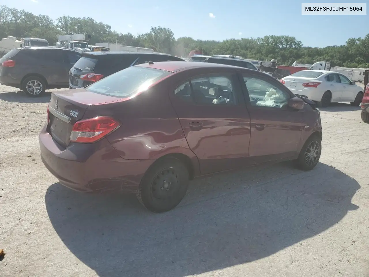 2018 Mitsubishi Mirage G4 Es VIN: ML32F3FJ0JHF15064 Lot: 62560215