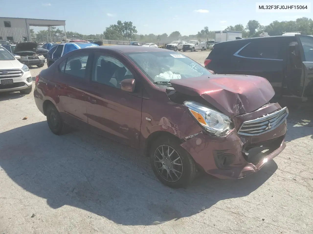 2018 Mitsubishi Mirage G4 Es VIN: ML32F3FJ0JHF15064 Lot: 62560215